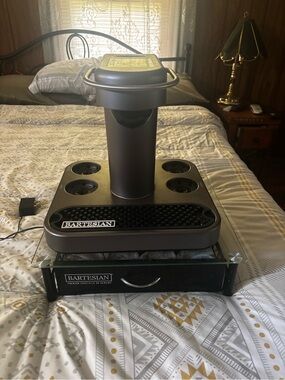 Bartesian Cocktail Machine, capsule storage drawer and pods- Metallic Brown